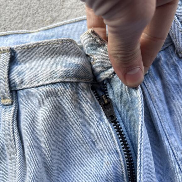 Deadstock 90s Dockers Jeans 28x30 Pleated Denim Levi’s Baggy Acid Wash Vintage - Picture 6 of 14